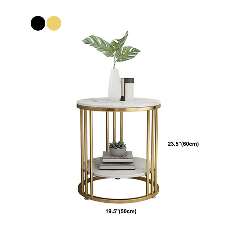 Table d'appoint de canapé à cadre de table rond minimaliste pour le salon