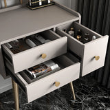 Table de maquillage gris / blanc avec tiroir 15,74 "W x 30,70" H pour la chambre