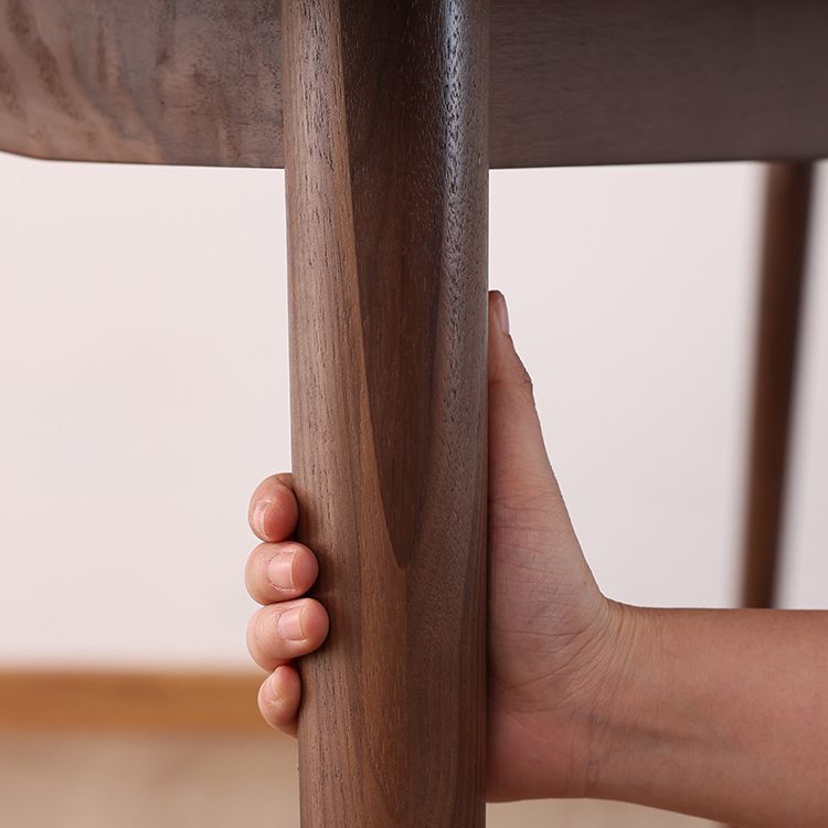 茶色のソリッドウッドダイニングセット1/4/5ピース木製の椅子付きモダンなディネットセット