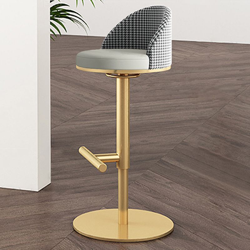Adjustable Height Armless ar Chair Modern Upholstered Rotatable Bar Stool Clearhalo 'Bar Furniture' 'Bar Stools' 'bar_stools' 'furn' 'furn_bar_stools' 'Furniture' 'Kitchen & Dining Furniture' 1200x1200_759dd09c-8f64-4b42-9be3-4c380d57a185
