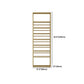 Metal Floor Wine Bottle & Glass Rack Glam Wine Rack with Shelf