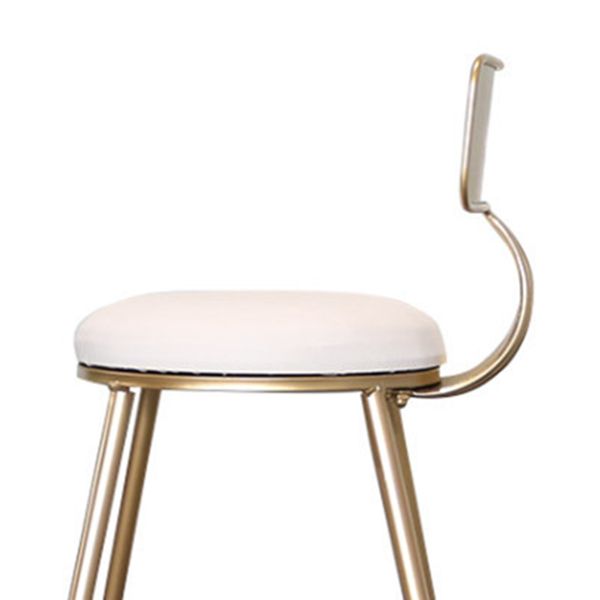Glam Metal Bar and Counter Stool Low Back Stool with 4 Gold Legs Clearhalo 'Bar Furniture' 'Bar Stools' 'bar_stools' 'furn' 'furn_bar_stools' 'Furniture' 'furniture_bar_stools' 'Kitchen & Dining Furniture' 1200x1200_759f27de-2499-4c52-8bfa-98ebdf017133