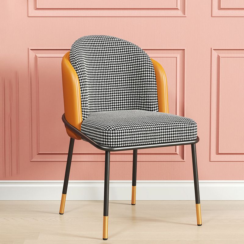 Scandinavian Upholstered Fabric Dining Side Chair Solid Back Chair Clearhalo 'Dining Chairs' 'Dining Tables & Seating' 'dining_chair' 'furn' 'furn_dining_chair' 'Furniture' 'furniture_dining_chair' 'Kitchen & Dining Furniture' 1200x1200_75a2242b-f283-4d0c-a1b3-e522904d4172