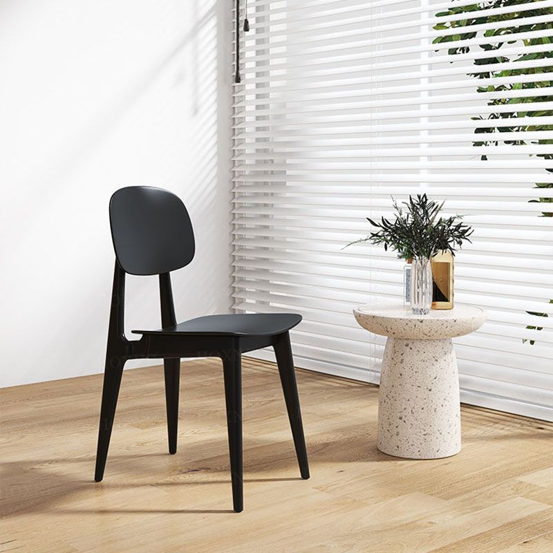 Scandinavian Design Open Back Dining Side Chair Plastic Dining Armless Chair Clearhalo ' kitchen&dining_furn' 'Dining Chairs' 'Dining Tables & Seating' 'dining_chair' 'furn' 'furn_dining_chair' 'Furniture' 'furniture_dining_chair' 'Kitchen & Dining Furniture' 'kitchen' 1200x1200_75a32d85-e826-4fcd-8045-10855ccca560