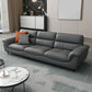 Genuine Leather Stain Resistant Contemporary Pillow Top Arm Sofa Couch