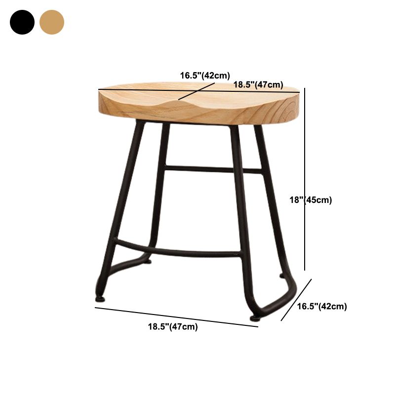 Modern Backless Armless Counter Stool Iron Cafe Bar Stool with Seat and Pedal Clearhalo 'Bar Furniture' 'Bar Stools' 'bar_stools' 'furn' 'furn_bar_stools' 'Furniture' 'Kitchen & Dining Furniture' 1200x1200_75a53c99-05b5-420c-b2c7-a7a2475a59ec