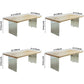 Simple Home Wood Dining Table Rectangle Shape Dining Table with Double Plastic Base Clearhalo ' dining_table' 'Dining Tables & Seating' 'Dining Tables' 'furn' 'furn_dining_table' 'Furniture' 'furniture_dining_table' 'Kitchen & Dining Furniture' 'kitchen&dining_furn' 'kitchen' 'kitchen_dining_table' 1200x1200_75a66311-9f85-45ec-b943-766aebbacbac