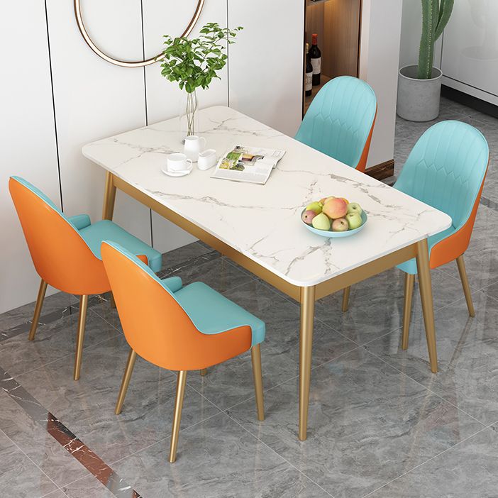 Esszimmer-Luxus-Esstisch, Küche, Stein-Esstisch mit 4 Beinen