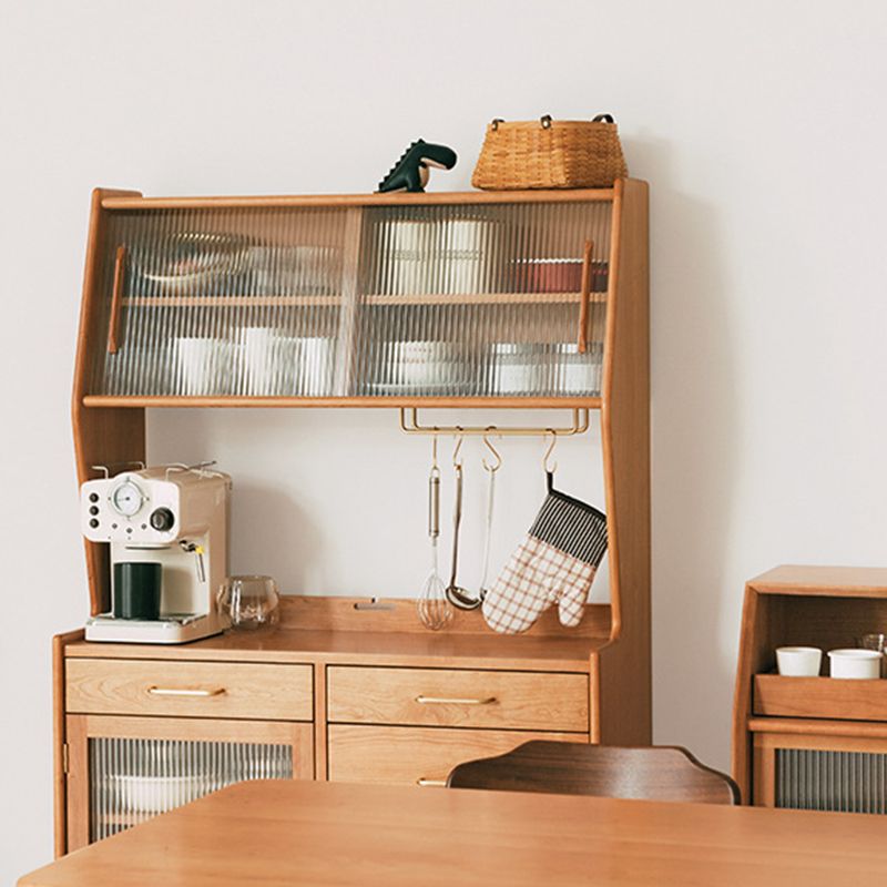 Moderne pino da pino da pino porte in vetro a buffet per sala da pranzo