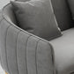 Scandinavian Solid Color Velvet Sofa 25.59" Wide Sloped Arm Sofa