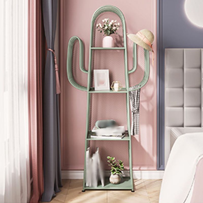 59" H Metal Nightstand Glam Iron 4-Shelf Open Storage Night Table Clearhalo 'Bedroom Furniture' 'furn' 'furn_night_stand' 'Furniture' 'night_stand' 'Nightstands' 1200x1200_75a96437-5ae6-48f4-9a67-f733bbbe7276