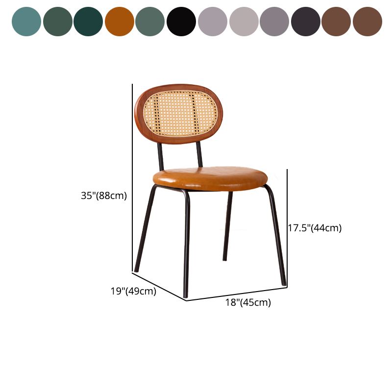 Industrial Dining Room Side Chairs Armless Open Back Chair for Kitchen Clearhalo 'Dining Chairs' 'Dining Tables & Seating' 'dining_chair' 'furn' 'furn_dining_chair' 'Furniture' 'Kitchen & Dining Furniture' 1200x1200_75aa7adb-27d3-4958-bfb6-265caae09695