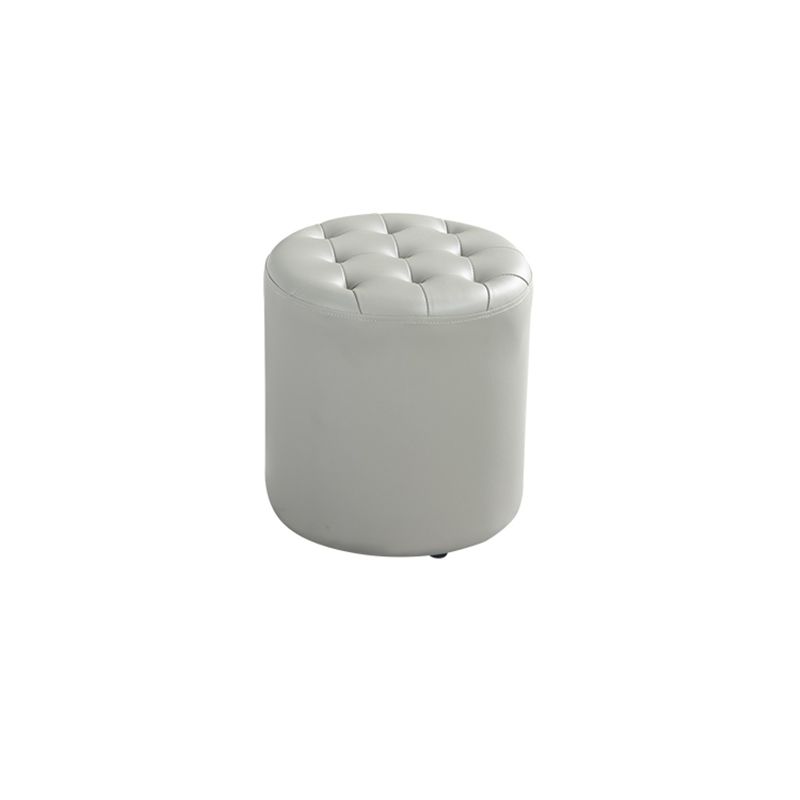 Modern Water Resistant Pouf Circular White Faux Leather Ottoman Clearhalo 'furn' 'furn_ottomans_poufs' 'Furniture' 'Living Room Furniture' 'Ottomans & Poufs' 'ottomans_poufs' 1200x1200_75aa9204-5d15-48d3-901d-0faa6015c957