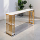 Faux Marble Bistro Table 2-shelf Rectangle Bar Height Cocktail Table with Metal Base Clearhalo 'Bar Furniture' 'Bar Tables' 'bar_tables' 'furn' 'furn_bar_tables' 'Furniture' 'Kitchen & Dining Furniture' 1200x1200_75aaa3a4-1533-4c15-aa86-ff6d70bb545d