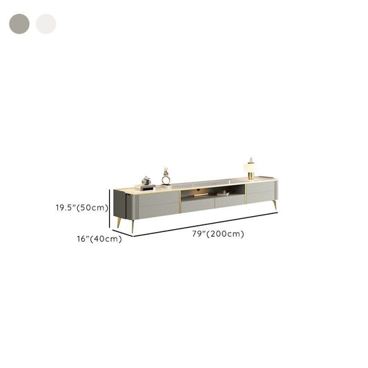Console televisiva con console TV contemporanea con console in pietra per soggiorno
