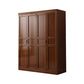 Rubberwood Traditional Storage Cabinet Matte Finish Cabinet with Hinged Doors