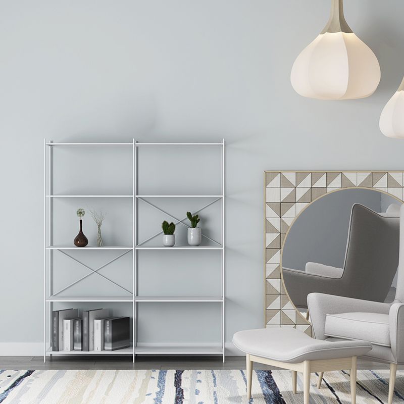Modern Metal Bookcase Shelf Rectangular Open Bookcase with Shelves Clearhalo 'Bookcases' 'furn' 'furn_bookcases' 'Furniture' 'furniture_bookcases' 'kitchen' 'kitchen_bookcases' 'Living Room Furniture' 'Office Furniture' 1200x1200_75abcad1-be6b-4f8f-a2c9-152334a4b97d