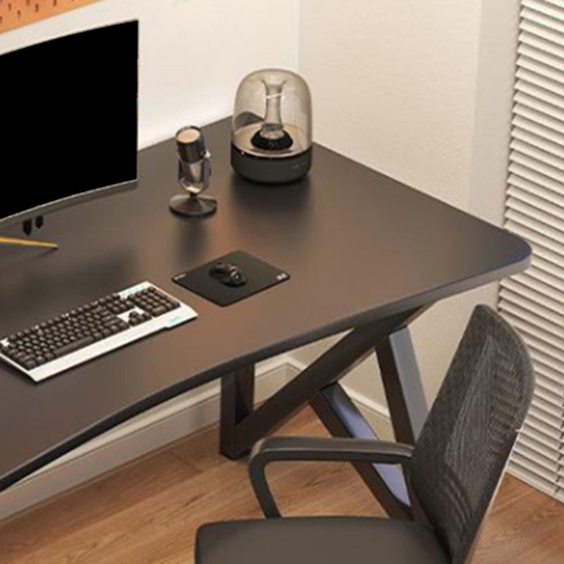 Wooden Writing Desk Antique Finish Computer Desk with Metal Legs Clearhalo 'furn' 'furn_office_desk' 'Furniture' 'Office Desks' 'Office Furniture' 'office_desk' 1200x1200_75ad22e8-5cb5-4bbb-9b1e-5efd8f95dcb8
