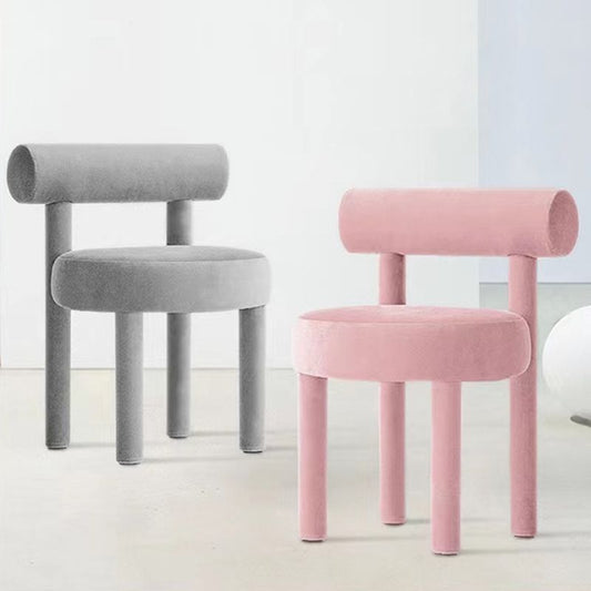 Sedia laterale in stile moderno imbottito sedia da pranzo senza bracciolo aperto per casa