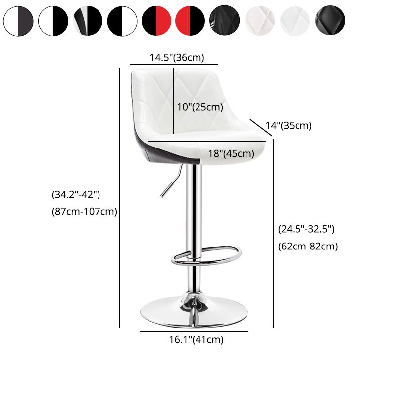 Indoor Modern Leather Bat Stool Bucket Adjustable Backrest Counter Height Stool Clearhalo 'Bar Furniture' 'Bar Stools' 'bar_stools' 'furn' 'furn_bar_stools' 'furniture_bar_stools' 'Kitchen & Dining Furniture' 'kitchen&dining_furn' 'kitchen' 'kitchen_furn' Furniture' 1200x1200_75ae7981-4184-4a88-ab2a-89b9b09e6ae9