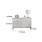 Modern Living Room Buffet Wood and Metal Sideboard Buffet in White Clearhalo 'buffet_sideboard' 'Buffets & Sideboards' 'furn' 'furn_buffet_sideboard' 'Furniture' 'Kitchen & Dining Furniture' 1200x1200_75ae7d0a-41ef-4c7a-aa60-b026ae2c4556