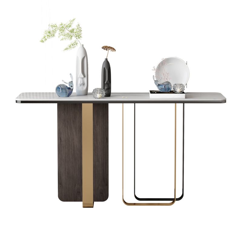 Stone Console Table Modern Stain Resistant End Table , 33.46 Inch Tall