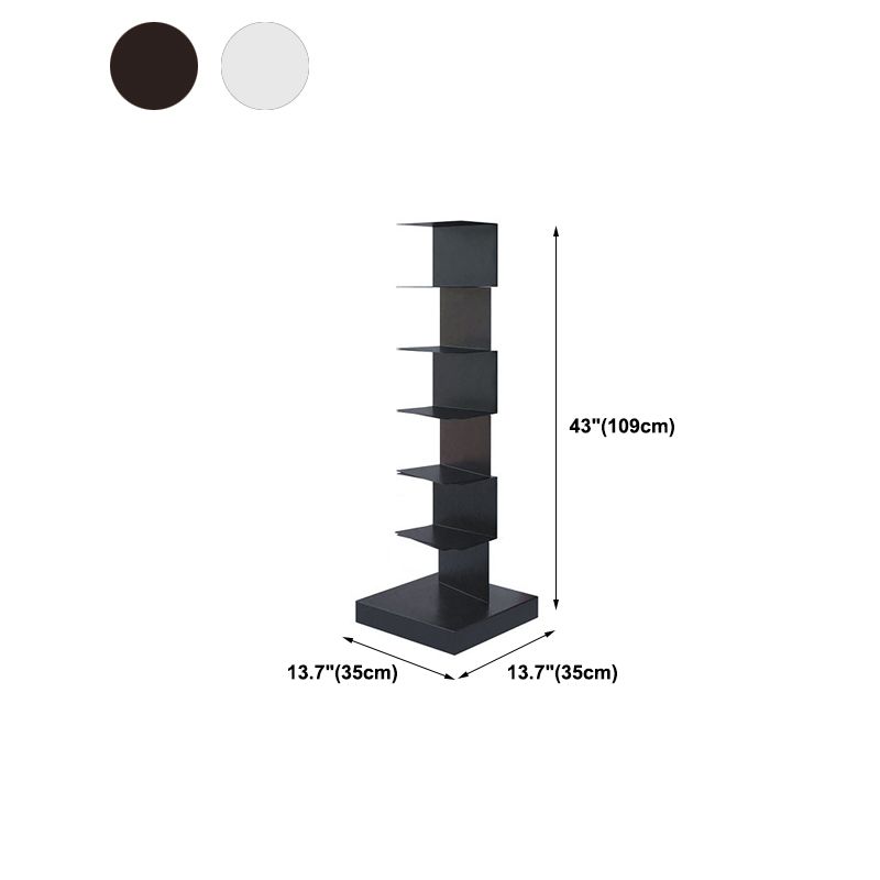 13.8" Wide Book Shelf Stainless Steel Shelf Bookcase Stackable Vertical
