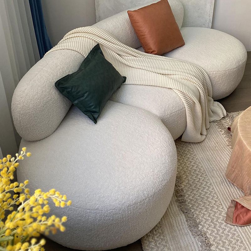 Beige Modern Fabric Sofa 27.95" High Armless Sofa for Living Room Clearhalo 'furn' 'furn_sofas' 'Furniture' 'Living Room Furniture' 'Sofa' 'sofas' 1200x1200_75af4851-db6e-4f49-a704-242df1f34d17