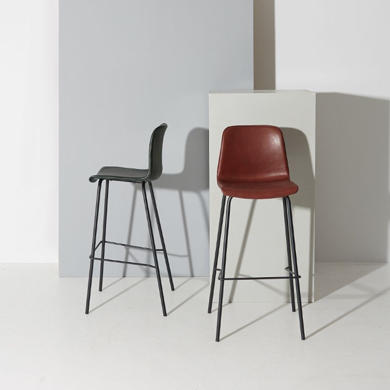 Low Back Footrest Counter Stool Bucket Modern Indoor Leather Bar Stool Clearhalo 'Bar Furniture' 'Bar Stools' 'bar_stools' 'furn' 'furn_bar_stools' 'furniture_bar_stools' 'Kitchen & Dining Furniture' 'kitchen&dining_furn' 'kitchen' 'kitchen_furn' Furniture' 1200x1200_75af5370-c1c5-4760-950f-07f71da3a095