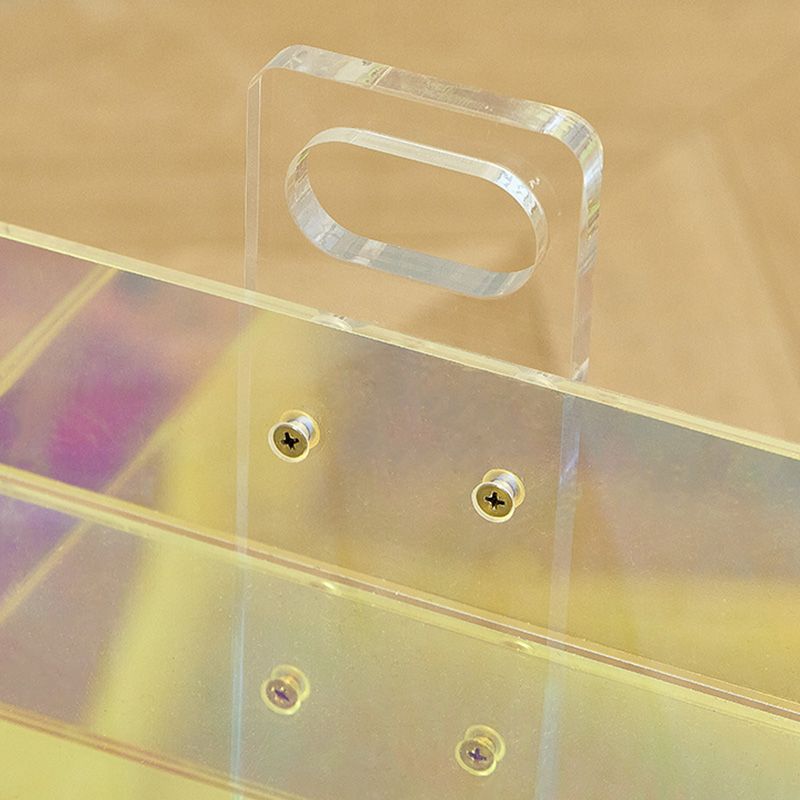 Modern Acrylic Rectangular End Table Double Tier Corner Table with Storage Clearhalo 'Coffee & Accent Tables' 'End & Side Tables' 'end_side_tables' 'furn' 'furn_end_side_tables' 'Furniture' 'Living Room Furniture' 1200x1200_75af8530-01c2-47df-a145-706a329b1ef0