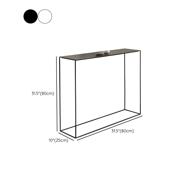 Contemporary Style Console Table Metal Rectangle Accent Table Clearhalo 'Console Tables' 'console_tables' 'Entry & Mudroom Furniture' 'furn' 'furn_console_tables' 'Furniture' 1200x1200_75af96e5-4a64-4413-b8e2-5ce0a50d8f6e
