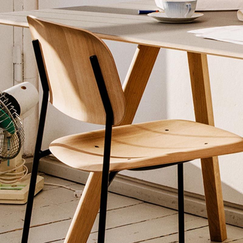 Armless Dining Chairs Wood Open Back Dining Side Furniture in Matte Finish Clearhalo 'Dining Chairs' 'Dining Tables & Seating' 'dining_chair' 'furn' 'furn_dining_chair' 'Furniture' 'Kitchen & Dining Furniture' 1200x1200_75afc3d8-2a86-4ad1-9b43-d2e9f9cd685b