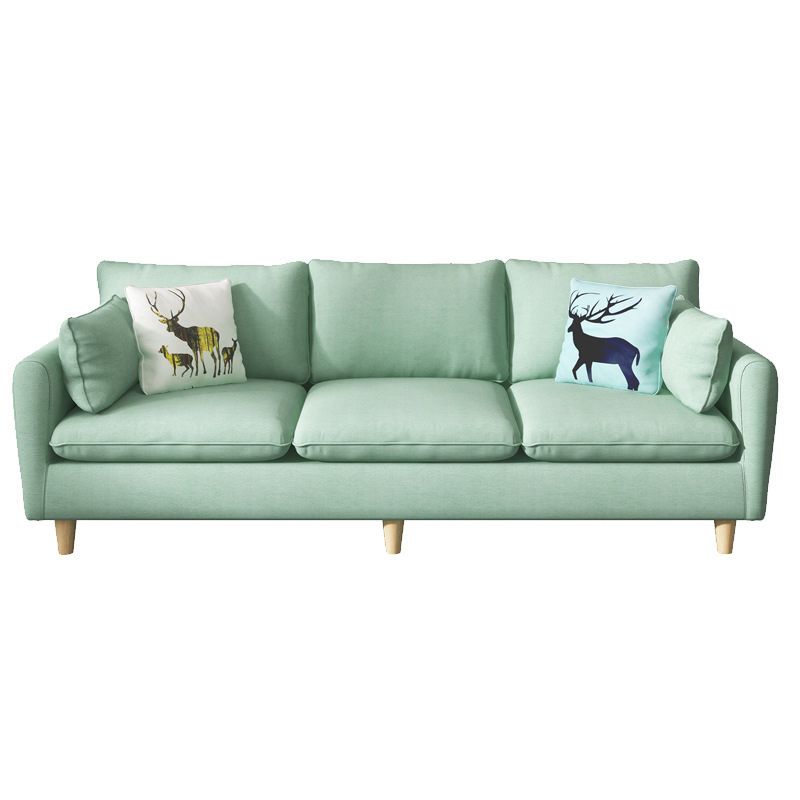 Fabric 3 Seater Settee Furniture Square Arm Standard Sofa with 3 Pillows Clearhalo 'furn' 'furn_sofas' 'Furniture' 'furniture_sofas' 'kitchen' 'kitchen_sofas' 'Living Room Furniture' 'Sofa' 'sofas' 1200x1200_75b02bc9-37f2-4d82-b054-d6c4505d0083