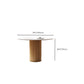 Glam Round Table Sintered Stone Table with Wooden Legs for Home Clearhalo 'Dining Tables & Seating' 'Dining Tables' 'dining_table' 'furn' 'furn_dining_table' 'Furniture' 'Kitchen & Dining Furniture' 1200x1200_75b09c6c-b14a-4ea2-9dc4-0283d94b352d