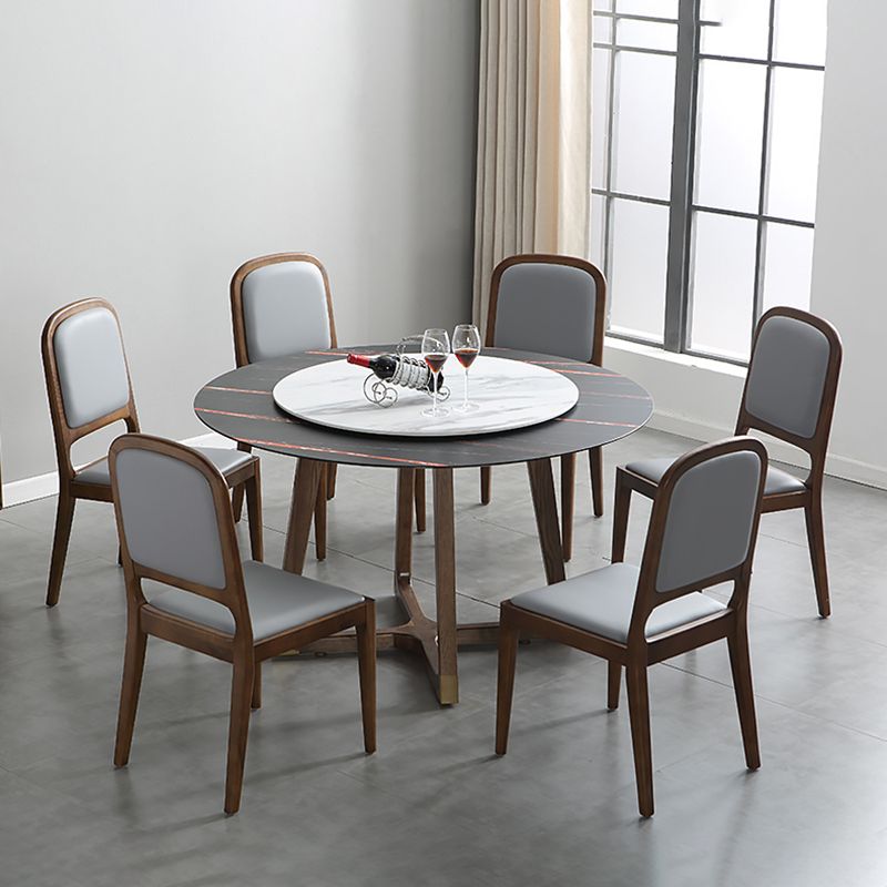 Nordic Style Armless Chair Wood Open Back Dining Side Chair with Upholstered Clearhalo 'Dining Chairs' 'Dining Tables & Seating' 'dining_chair' 'furn' 'furn_dining_chair' 'Furniture' 'furniture_dining_chair' 'Kitchen & Dining Furniture' 1200x1200_75b13ae8-66a3-4760-9d44-95d43ddca9b8