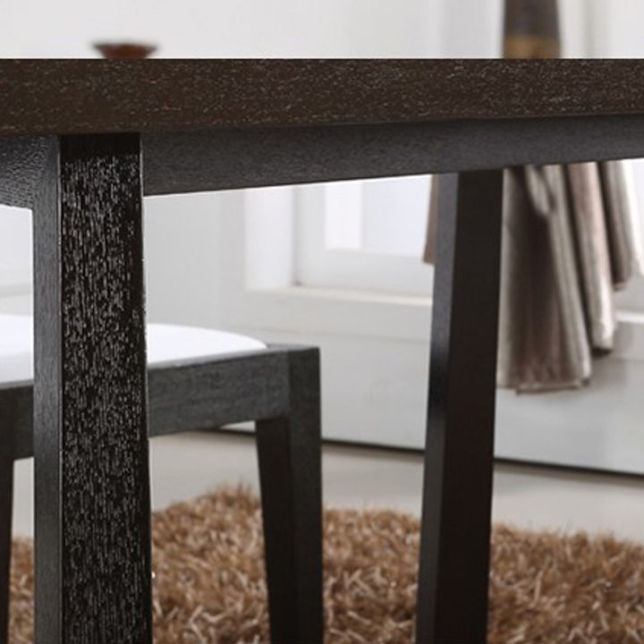 Rectangle Black Industrial Dining Table Pine Solid Wood Table with Trestle Base Clearhalo ' dining_table' 'Dining Tables & Seating' 'Dining Tables' 'Furniture' 'furniture_dining_table' 'Kitchen & Dining Furniture' 'kitchen&dining_furn' 'kitchen' 'kitchen_dining_table' 1200x1200_75b201be-5b77-4044-8eeb-748d641550e9