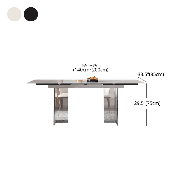 Nordic Glam Style 1/4/5/7Pieces Dining Sintered Stone Dining Table Set for Kitchen Clearhalo 'Dining Room Sets' 'Dining Tables & Seating' 'dining_room_set' 'furn' 'furn_dining_room_set' 'Furniture' 'furniture_dining_room_set' 'Kitchen & Dining Furniture' 1200x1200_75b31db7-b043-4b4b-8e6b-5651de5fe0fc