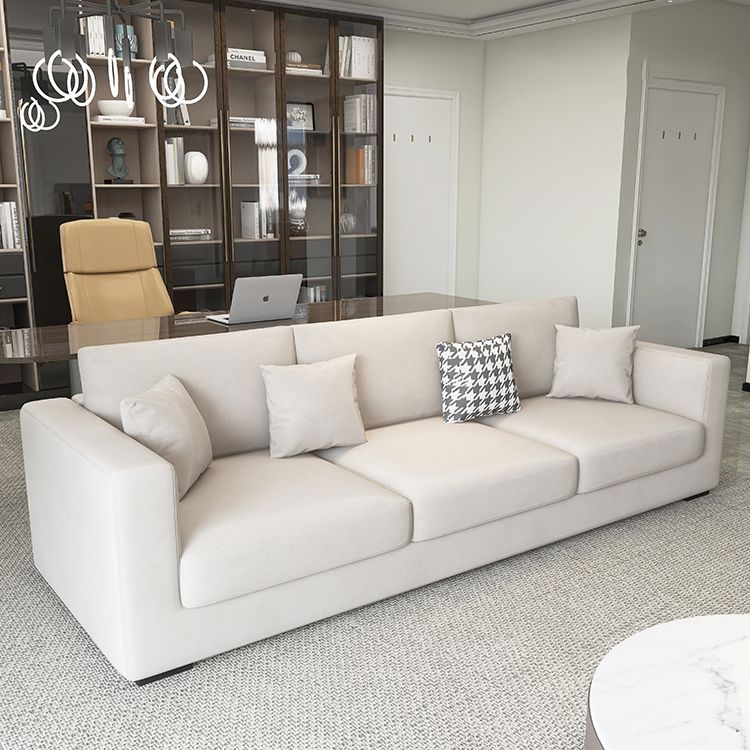 Modern 33,46 "H Faux Leder 3-Sitzer-Quadratarmsofa für Wohnzimmer