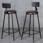 Modern Armless Backrest Counter Stool Iron Kitchen Bar Stool with Cushion Clearhalo 'Bar Furniture' 'Bar Stools' 'bar_stools' 'furn' 'furn_bar_stools' 'Furniture' 'furniture_bar_stools' 'Kitchen & Dining Furniture' 1200x1200_75b80516-bcde-4747-9858-a5f64d24dd80