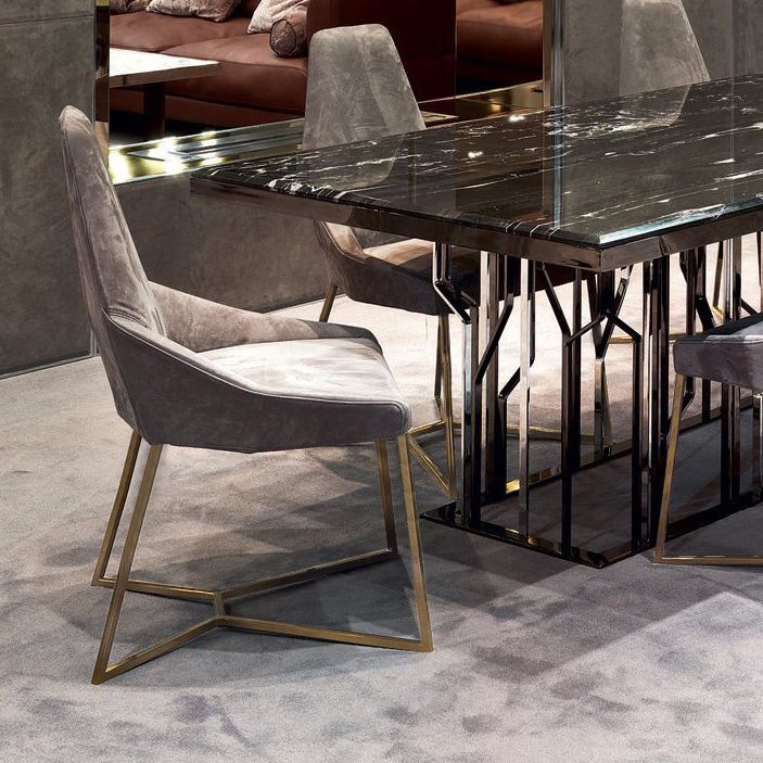 Sedie da pranzo cucine glam sedie laterali in vetro con gambe dorate