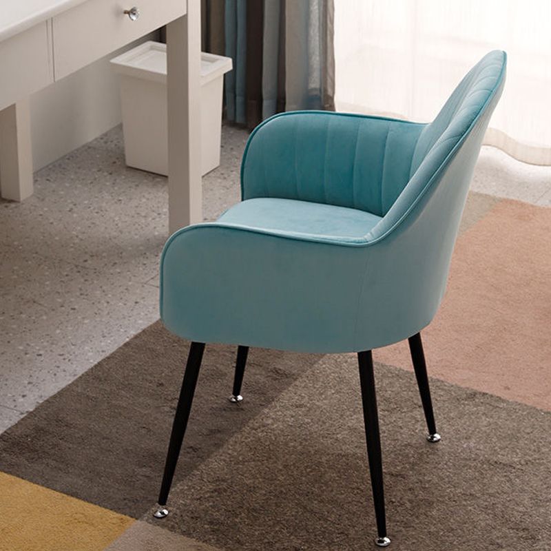 Modern Style Cloth Overturning Armrest Fixed Backrest Metal Arm Chair Clearhalo 'Accent Chairs' 'accent_chairs' 'Chairs & Seating' 'furn' 'furn_accent_chairs' 'Furniture' 'Living Room Furniture' 1200x1200_75b98e49-8525-4a9a-bc66-3591d0045b5e