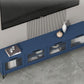 Mueble para TV con almacenamiento cerrado escandinavo Mueble para TV de madera sintética con 4 puertas