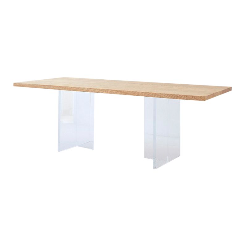 Industriële eettafel Houten eettafel Rechthoekige eettafel met plastic poten