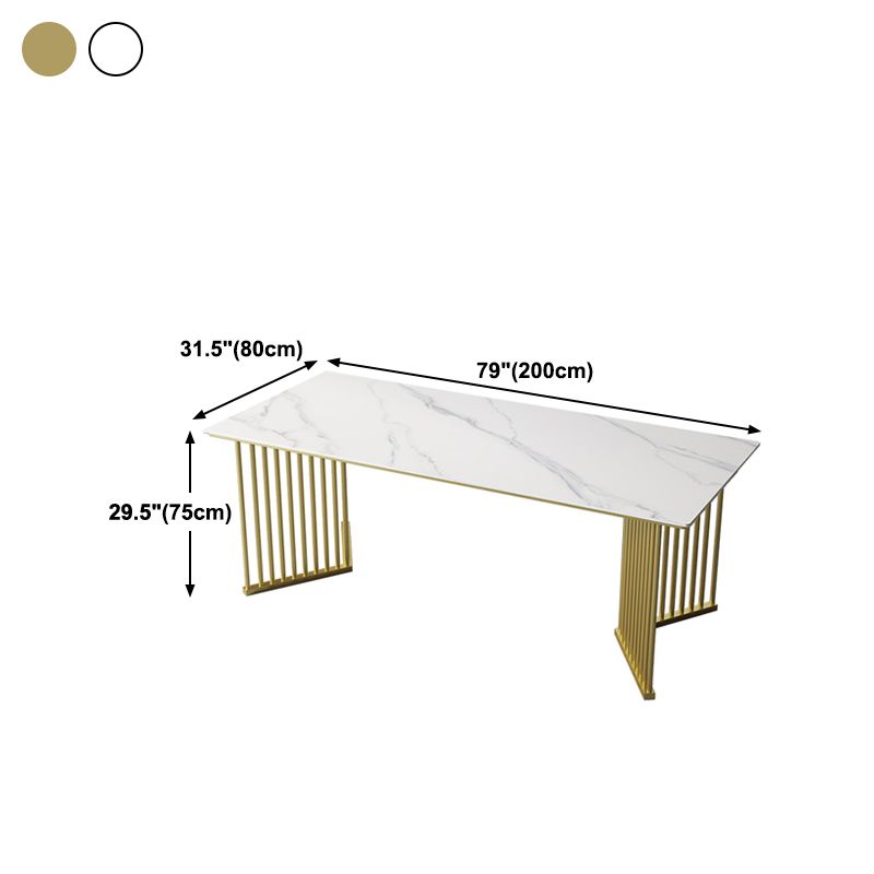 Glam 1/5 Pieces Dining Set Rectangle Stone Dining Table for Dining Room Clearhalo 'Dining Room Sets' 'Dining Tables & Seating' 'dining_room_set' 'furn' 'furn_dining_room_set' 'Furniture' 'furniture_dining_room_set' 'Kitchen & Dining Furniture' 1200x1200_75ba180e-82c1-49eb-86bd-13008f84363b