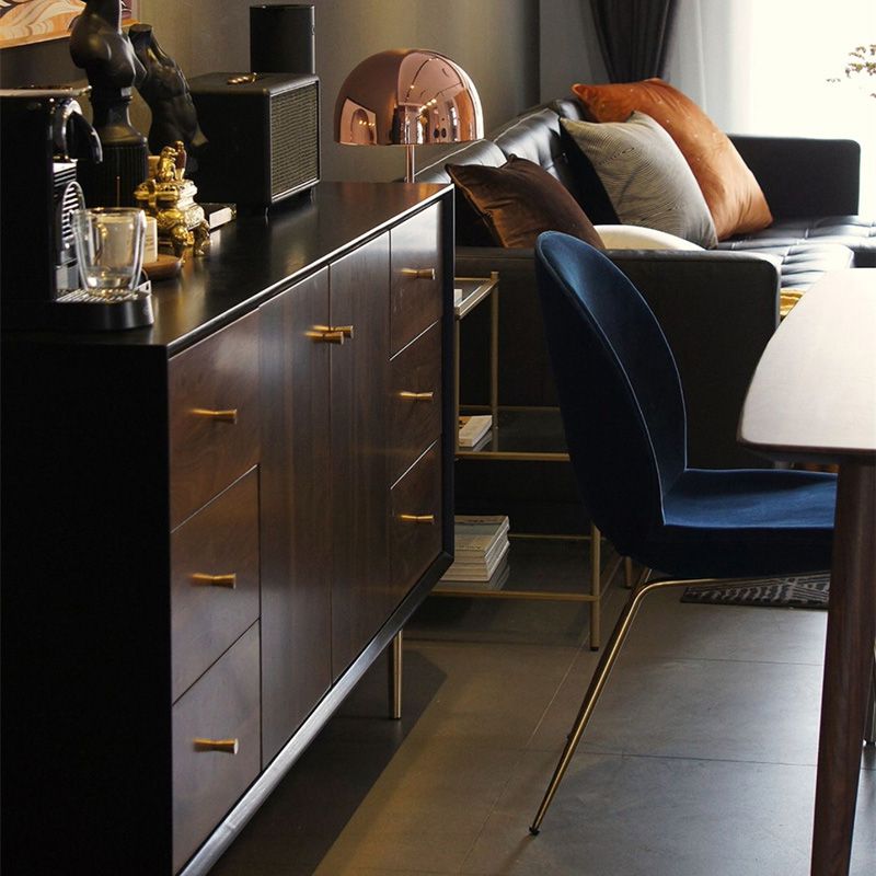 Moderno 6 cassetti Sideboard Pine in legno massiccio tavolo a buffet per soggiorno per soggiorno