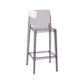 Nordic Style Acrylic Backrest Counter High Stool with 4 Legs
