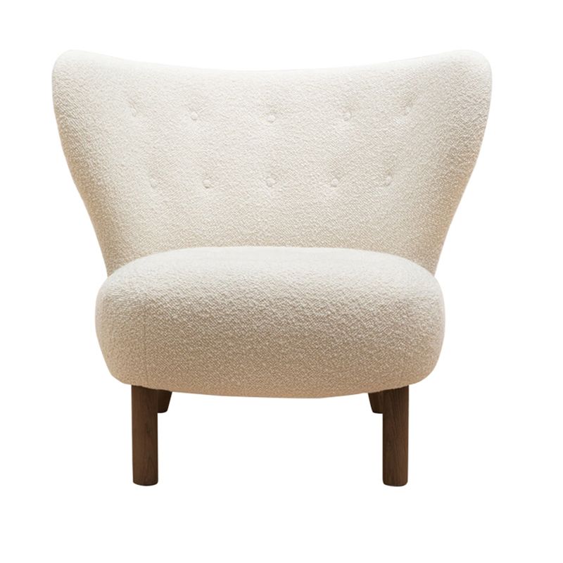 Scandinavian Slipper Accent Chair Solid Wood Frame Slipper Chair