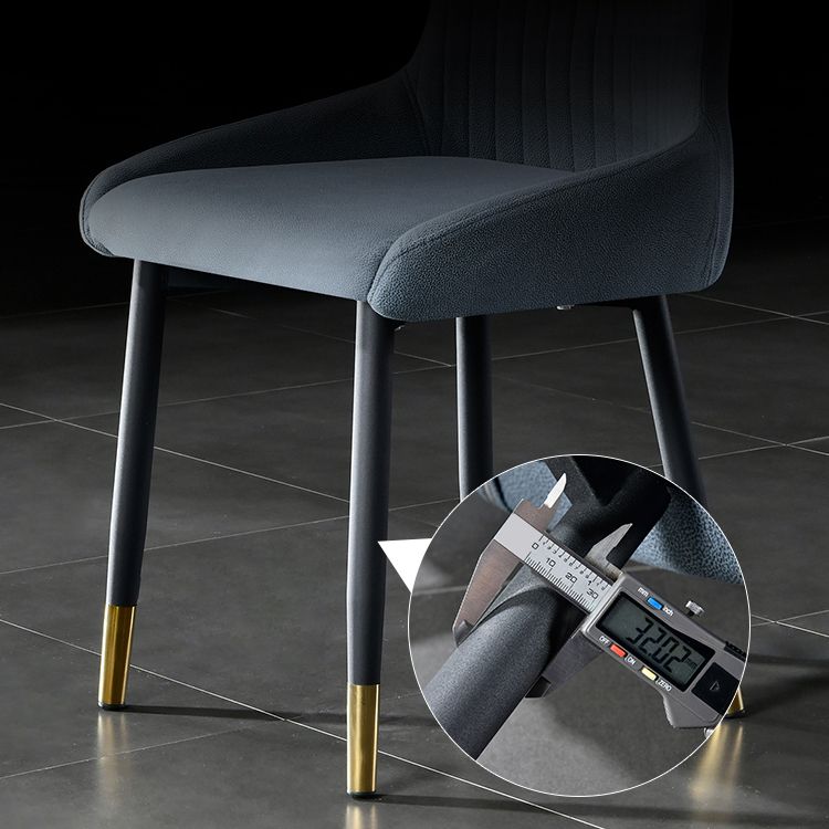 Contemporary Metal Dining Room Chairs Upholstered Side Arm Chairs for Home Use Clearhalo ' kitchen&dining_furn' 'Dining Chairs' 'Dining Tables & Seating' 'dining_chair' 'furn' 'furn_dining_chair' 'Furniture' 'furniture_dining_chair' 'Kitchen & Dining Furniture' 'kitchen' 1200x1200_75c0d74a-63f5-4c68-a9c2-b8e003330109