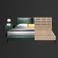 Scandinavian Wooden Panel Bed Green Genuine Leather Standard Bed Clearhalo 'Bedroom Furniture' 'Beds' 'furn' 'furn_beds' 'Furniture' 1200x1200_75c145e6-fed7-4663-8542-3bae9a991577
