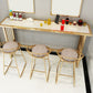 Modern Bar Height Table Faux Marble Top Bistro Table with Gold Base Clearhalo 'Bar Furniture' 'Bar Tables' 'bar_tables' 'furn' 'furn_bar_tables' 'Furniture' 'Kitchen & Dining Furniture' 1200x1200_75c1cc23-a219-4b85-8c92-e127d6a8f434